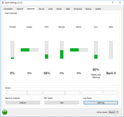 Rescue activated with spring loaded switch.