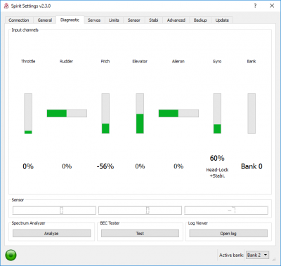 Stabi activated with spring loaded switch.