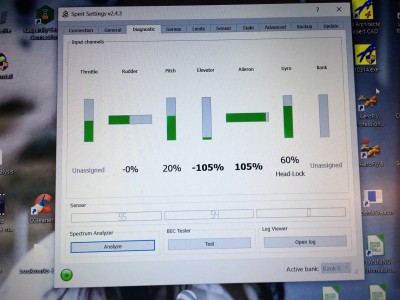 diagnostic when pitch stick 100%