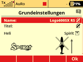 Spirit option is selected