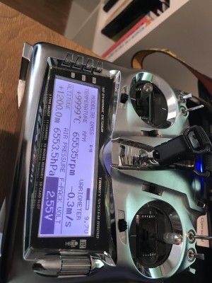 JR transmitter display readout