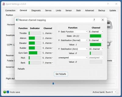 Receiver channel mapping