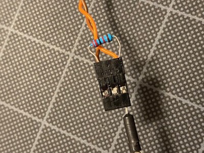 22K resistor on Telem UNI connector.